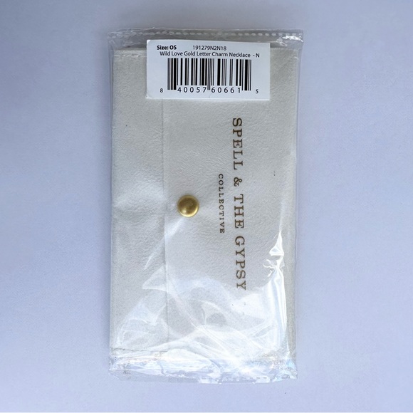 SPELL Wild Love Gold ‘N’ Letter Charm Necklace NWT - Picture 9 of 12